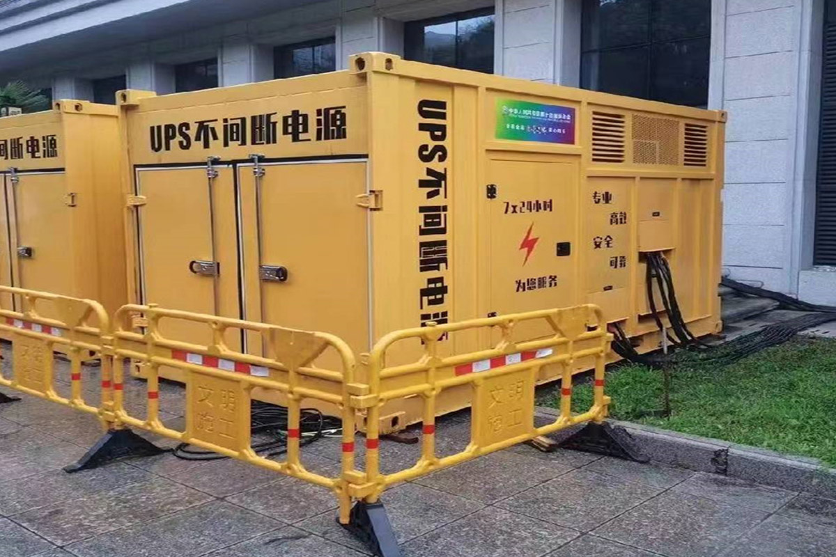 莱州发电机租赁施工现场